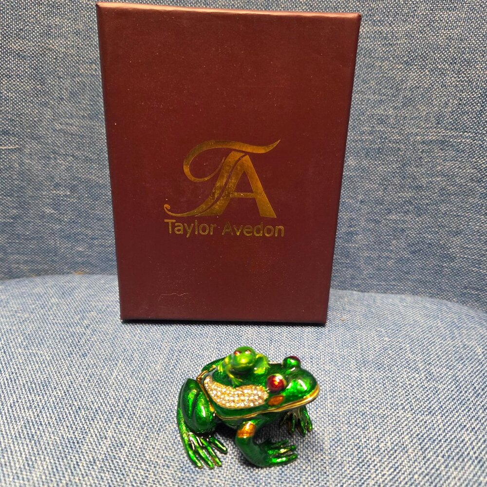Taylor Avedon Collectible Frog Trinket Box